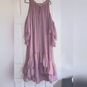 BCBGMaxAzria Mauve Pleated Dress